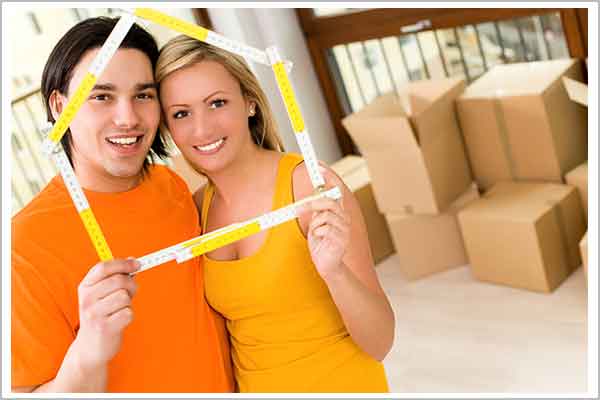 Happy couple in their home in Tempe